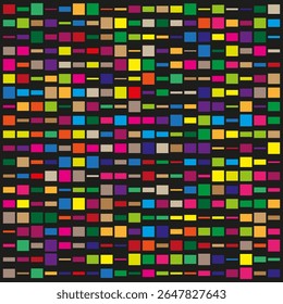 Colored tile icon. Abstract mosaic vector. Bright pattern shape. Square structure.