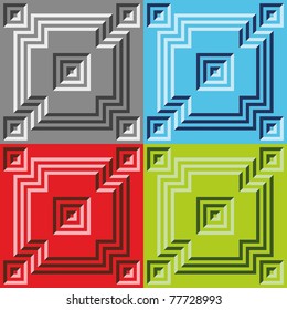 Colored tile pattern. Vector.
