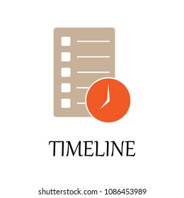 colored timeline icon. Element of web icon for mobile concept and web apps. Detailed colored timeline icon can be used for web and mobile. Premium icon on white background