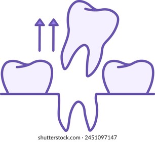 Colored Tooth Extraction Icon. Wisdom Tooth Removal Vector Icon. Surgical Dental Treatment. Medicine and Dentistry Concept