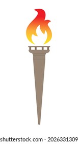 Colored torch icon. Vector image for logos, websites, applications and thematic design, flat style.