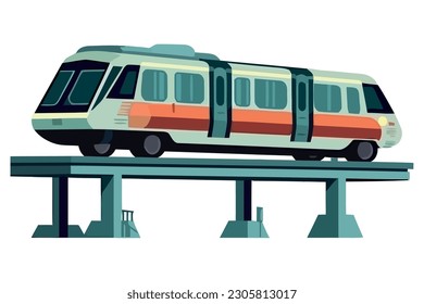 Colored train design over white