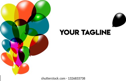 Colored Transparent Balloons Bunch