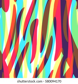 Colored transparent zebra stripes seamless pattern