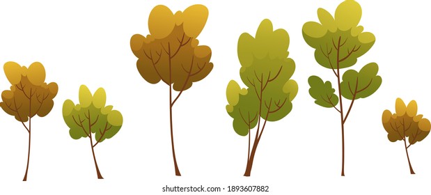 colored trees vector, colored trees icon,
a woody perennial plant icon