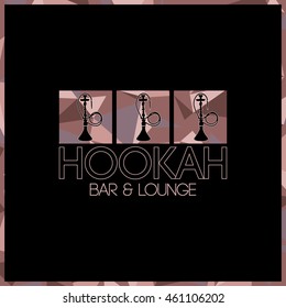 Colored Triangle Polygon Hookah Bar, Lounge Menu, Nargile