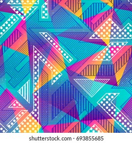 Colored triangle seamless pattern (vector eps 10)