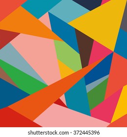 Colored triangles, bright composition, abstract vector geometric background