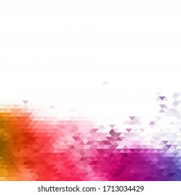 Triángulos de colores diferentes. Fondo del vector abstracto.