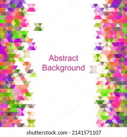 Colored triangles. Geometric background. Abstract vector background.