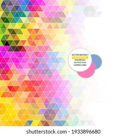 colored triangles. layout for advertising. vector image. Abstract template for presentation.