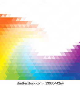 colored triangles. polygonal style. presentation layout