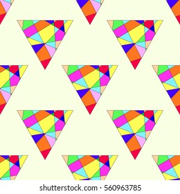 colored triangles seamless pattern