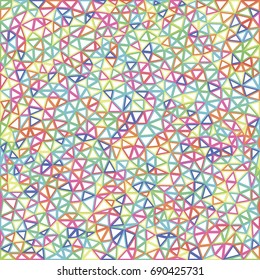 Colored triangular polygonal texture. vector background with mesh of triangles. Polygonal space. Random triangles. Kaleidoscope pattern.
