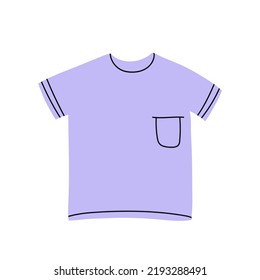 Colored t-shirt icon. Clothes for men and women. Flat vector illustration isolated on white background