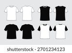 Colored tshirt vector illustration template white tshirt vector drawing