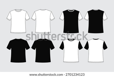 Colored tshirt vector illustration template white tshirt vector drawing