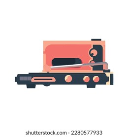 colored turntable design over white