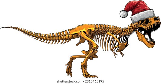 colored Tyrannosaurus skeleton image vector illustration design