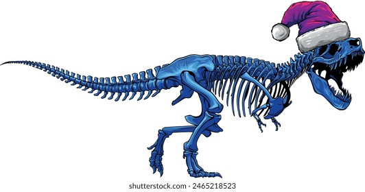colored Tyrannosaurus skeleton image vector illustration design