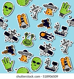 Colored UFO pattern