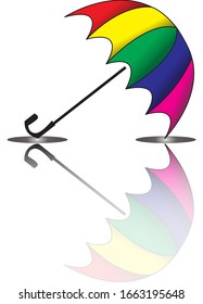 colored umbrella icon or logo