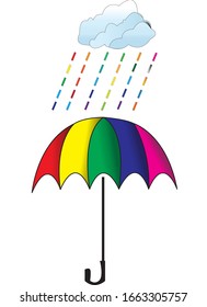 colored umbrella rain icon or logo