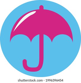 icono del vector del paraguas coloreado en un fondo gris 