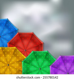 colored umbrellas background - vector illustration. eps 10