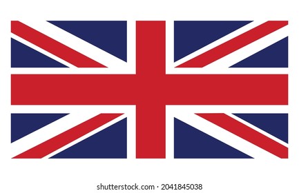 Colored United Kingdom flag. Vector illustration of circle United Kingdom flag