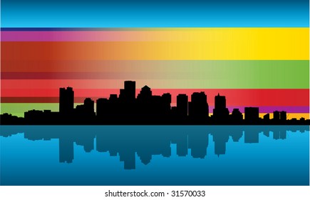 Colored urban background