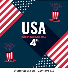 Colored USA independence day template Vector