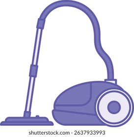 Colored Vacuum Cleaner Icon. Vector Illustration. Dust Cleaning Machine. Household Appliances Concept
