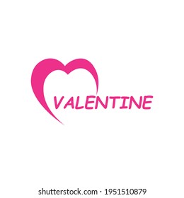 Colored valentine icon, heart. Vector illustration eps 10