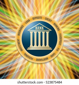 Colored vector abstract background and theme of banking