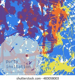 Colored vector background with abstract elements. Elements for fabric prints, invitations, wallpapers, card, T-shirt prints, wallpaper, postcards, flyers, web design.