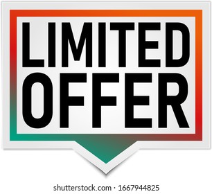 farbiges Vektorillustration-Banner mit begrenztem Angebot