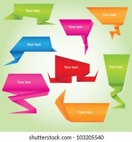 Colored vector banner set