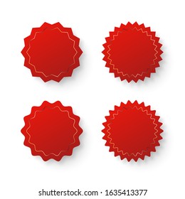 Colored vector banners. Bright illustration of the layout of the stickers. Colored labels with set. collection of round price tags. All elements are isolated. EPS 10
