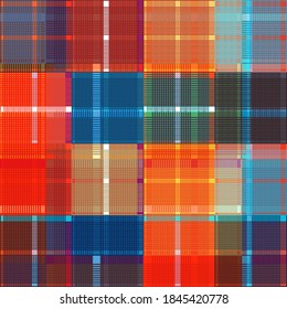Colored vector design, tartan fabric pattern for shirts and textile