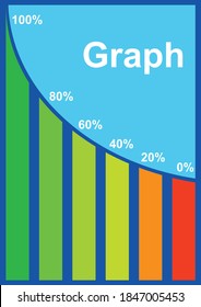 Colored vector graph of profit and productivity growth. Enterprise profitability. Profit graph. Business and finance. The profitability of the business of the company. Banking sector. Booklet. Poster.