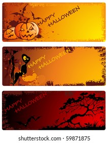 colored vector Halloween banners
