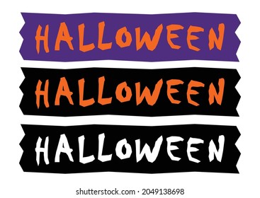 Farbige Vektorbanner zu Halloween. Halloween-Schrift.