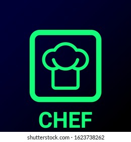 colored vector icon chef, sign symbol