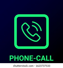 colored vector icon phone call , sign symbol