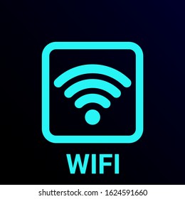 colored vector icon wifi , sign symbol