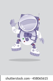 colored vector illustration of an astronaut character