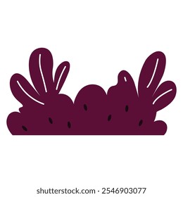 Ilustración vectorial coloreada de arbustos