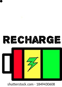 colored vector illustration of charging battery