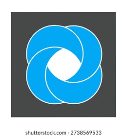 colored vector illustration of a large dice ball number four